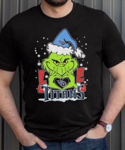 The Grinch Love Heart Tennessee Titans Football Christmas 2023 Shirt