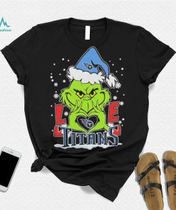 The Grinch Love Heart Tennessee Titans Football Christmas 2023 Shirt