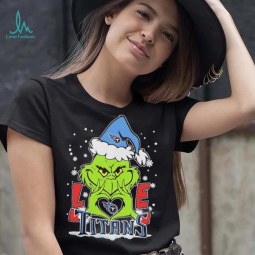 The Grinch Love Heart Tennessee Titans Football Christmas 2023 Shirt