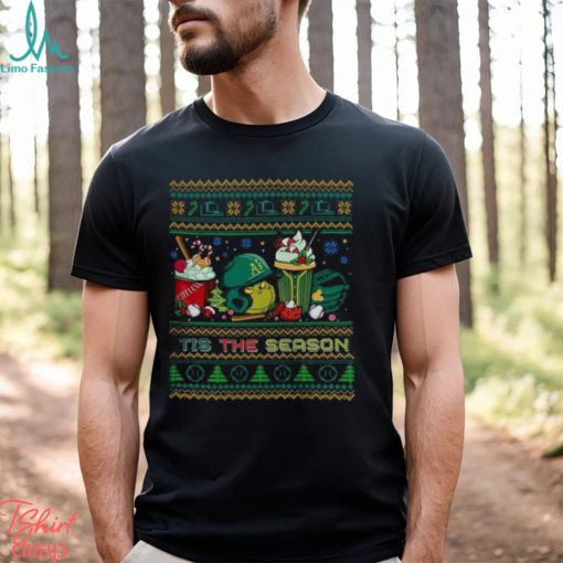 The Grinch Oakland Athletics Tis The Damn Season Ugly Christmas Shirt