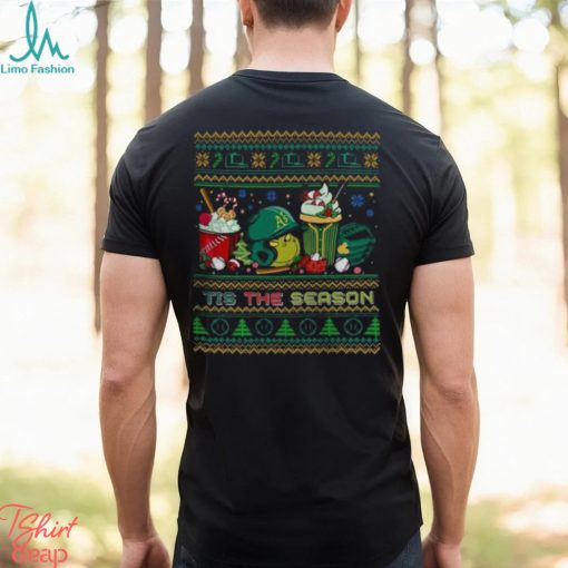 The Grinch Oakland Athletics Tis The Damn Season Ugly Christmas Shirt