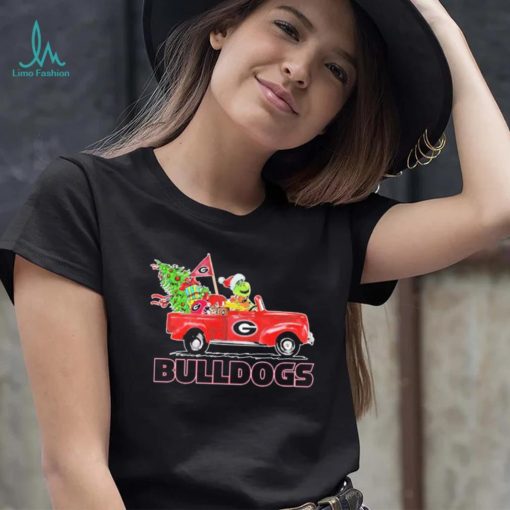 The Grinch On Truck Georgia Bulldogs Christmas Shirt