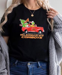 The Grinch On Truck Oklahoma State Cowboys Christmas Shirt