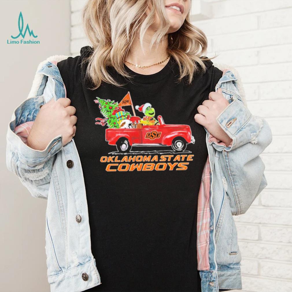 The Grinch On Truck Oklahoma State Cowboys Christmas Shirt The Grinch On Truck Oklahoma State Cowboys Christmas Shirt