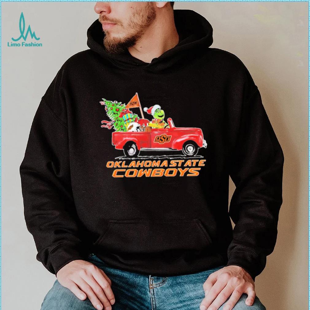 The Grinch On Truck Oklahoma State Cowboys Christmas Shirt The Grinch On Truck Oklahoma State Cowboys Christmas Shirt