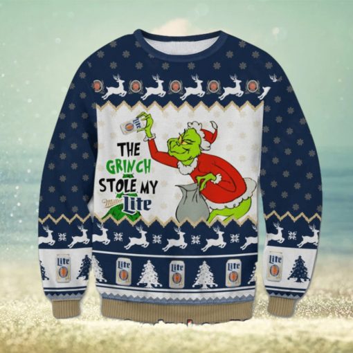 The Grinch Stole My Miller Lite Ugly Christmas Sweater