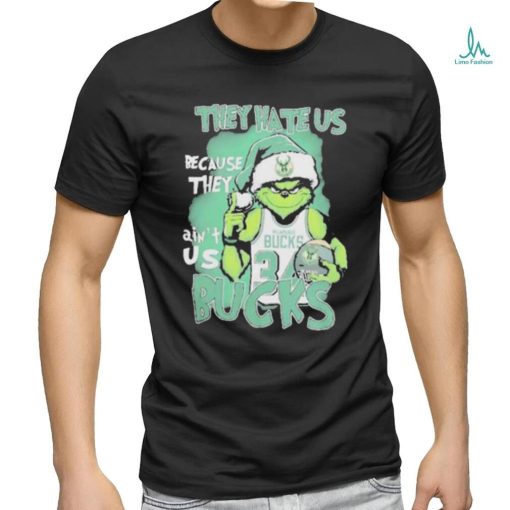 The Grinch They Hate Us Because They Ain’t Us Milwaukee Bucks Christmas Shirt