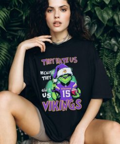 The Grinch Vikings Player The Hate Us Because They Ain’t Us Minnesota Vikings Football Christmas T shirt