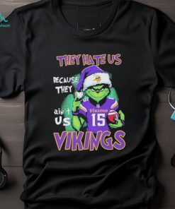 The Grinch Vikings Player The Hate Us Because They Ain’t Us Minnesota Vikings Football Christmas T shirt
