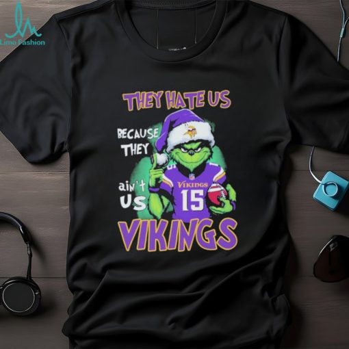 The Grinch Vikings Player The Hate Us Because They Ain’t Us Minnesota Vikings Football Christmas T shirt