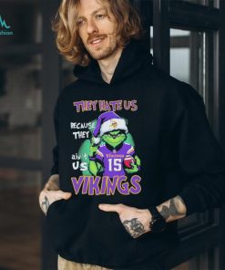 The Grinch Vikings Player The Hate Us Because They Ain’t Us Minnesota Vikings Football Christmas T shirt