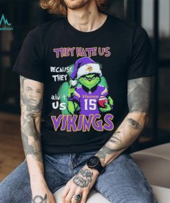 The Grinch Vikings Player The Hate Us Because They Ain’t Us Minnesota Vikings Football Christmas T shirt