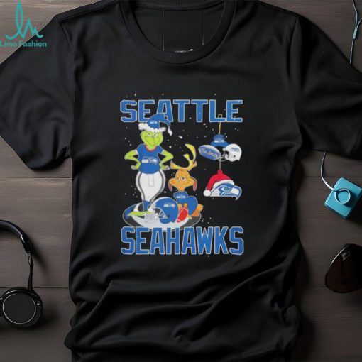 The Grinch and dog Seattle Seahawks football Christmas shirt