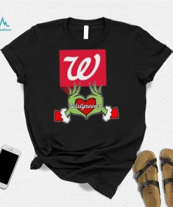 The Grinch hand love Walgreens logo Christmas shirt