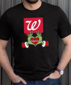 The Grinch hand love Walgreens logo Christmas shirt