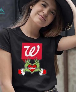 The Grinch hand love Walgreens logo Christmas shirt