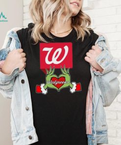 The Grinch hand love Walgreens logo Christmas shirt