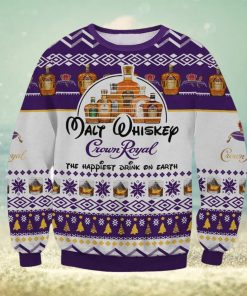 The Happiest Drink On Earth Whiskey Ugly Christmas Sweater, Gift for Christmas Holiday