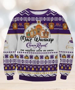 The Happiest Drink On Earth Whiskey Ugly Christmas Sweater, Gift for Christmas Holiday