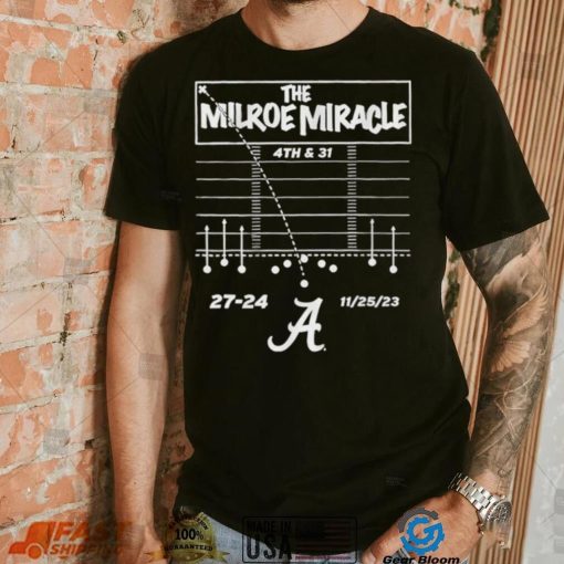 The Jalen Milroe Miracle Alabama Crimson Tide Football shirt