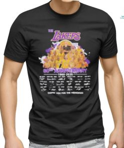 The Los Angles Lakers 60Th Anniversary 1960 2020 Thank You For The Memories Signatures Shirt