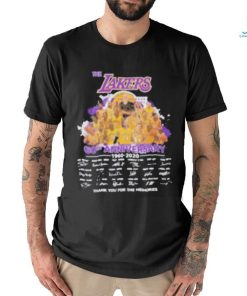 The Los Angles Lakers 60Th Anniversary 1960 2020 Thank You For The Memories Signatures Shirt