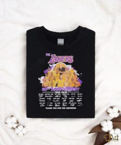 The Los Angles Lakers 60Th Anniversary 1960 2020 Thank You For The Memories Signatures Shirt