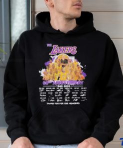 The Los Angles Lakers 60Th Anniversary 1960 2020 Thank You For The Memories Signatures Shirt