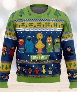 The Main Characters On Sesame Street Ugly Christmas Sweater