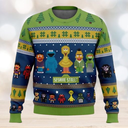 The Main Characters On Sesame Street Ugly Christmas Sweater