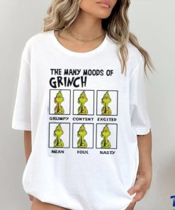 The Many Moods Of Grinch Shirt, hoodie, sweater, long sleeve and tank top The Many Moods Of Grinch Shirt