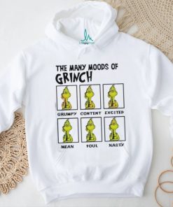 The Many Moods Of Grinch Shirt, hoodie, sweater, long sleeve and tank top The Many Moods Of Grinch Shirt