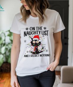 The Naughty List cat shirt