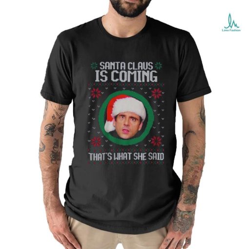 The Office Santa Claus Is Coming Michael Scott Best T Shirt