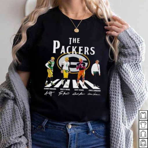 The Packers Abbey Road Aaron Rodgers Brett Favre Bart Starr signatures shirt