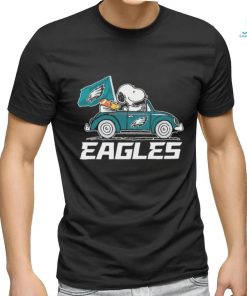 The Peanuts Snoopy And Woodstock Drive Car Philadelphia Eagles Shirt