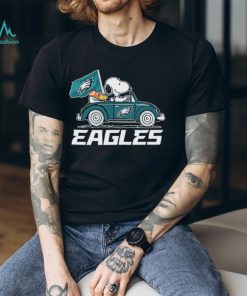 The Peanuts Snoopy And Woodstock Drive Car Philadelphia Eagles Shirt