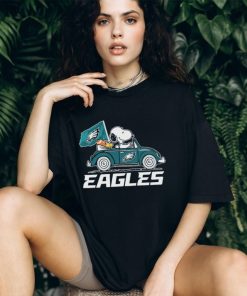 The Peanuts Snoopy And Woodstock Drive Car Philadelphia Eagles Shirt