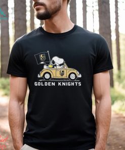 The Peanuts Snoopy And Woodstock Golden Knight Hockey On Car Shirt
