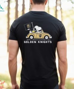 The Peanuts Snoopy And Woodstock Golden Knight Hockey On Car Shirt, hoodie, sweater, long sleeve and tank top The Peanuts Snoopy And Woodstock Golden Knight Hockey On Car Shirt