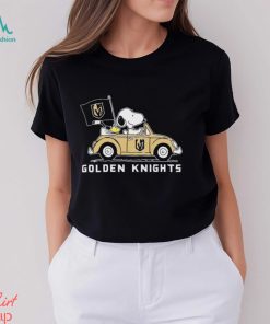 The Peanuts Snoopy And Woodstock Golden Knight Hockey On Car Shirt, hoodie, sweater, long sleeve and tank top The Peanuts Snoopy And Woodstock Golden Knight Hockey On Car Shirt