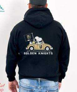 The Peanuts Snoopy And Woodstock Golden Knight Hockey On Car Shirt, hoodie, sweater, long sleeve and tank top The Peanuts Snoopy And Woodstock Golden Knight Hockey On Car Shirt