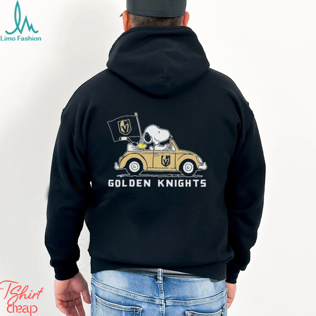 The Peanuts Snoopy And Woodstock Golden Knight Hockey On Car Shirt The Peanuts Snoopy And Woodstock Golden Knight Hockey On Car Shirt