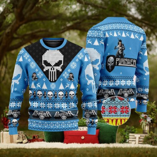 The Punisher Marvel Comics Ugly Christmas 3D Sweater For Men And Women