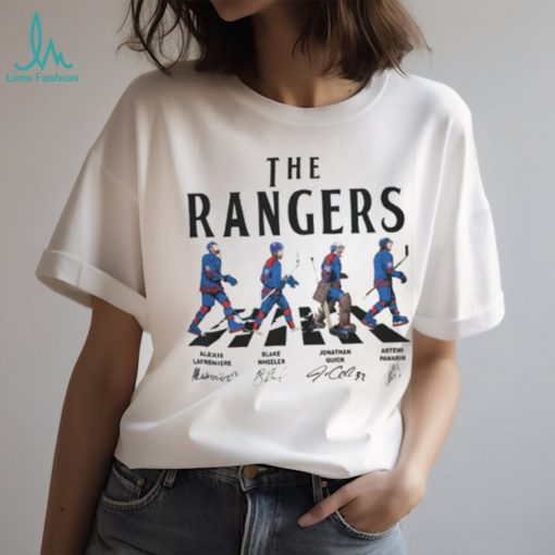 The Rangers Walking Abbey Road Signatures Ice Hockey Shirt