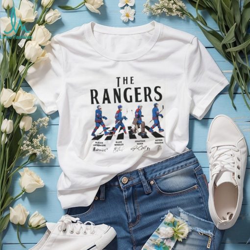 The Rangers Walking Abbey Road Signatures Ice Hockey Shirt