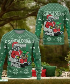 The Santalorian Ugly The Mandalorian Baby Yoda Anakin Skywalker Ugly Sweater Galaxy Edge Xmas