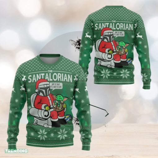 The Santalorian Ugly The Mandalorian Baby Yoda Anakin Skywalker Ugly Sweater Galaxy Edge Xmas