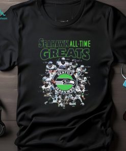 The Seattle Seahawks Football Teams Seahawk All Time Greats Signatures shirt