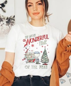 The Snoopy Charlie Brown the most wonderful time of the year winter Christmas shirt